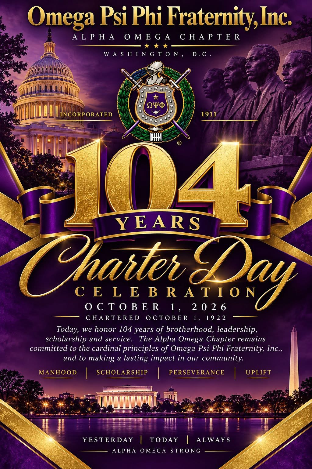 Alpha Omega 104th Charter Day